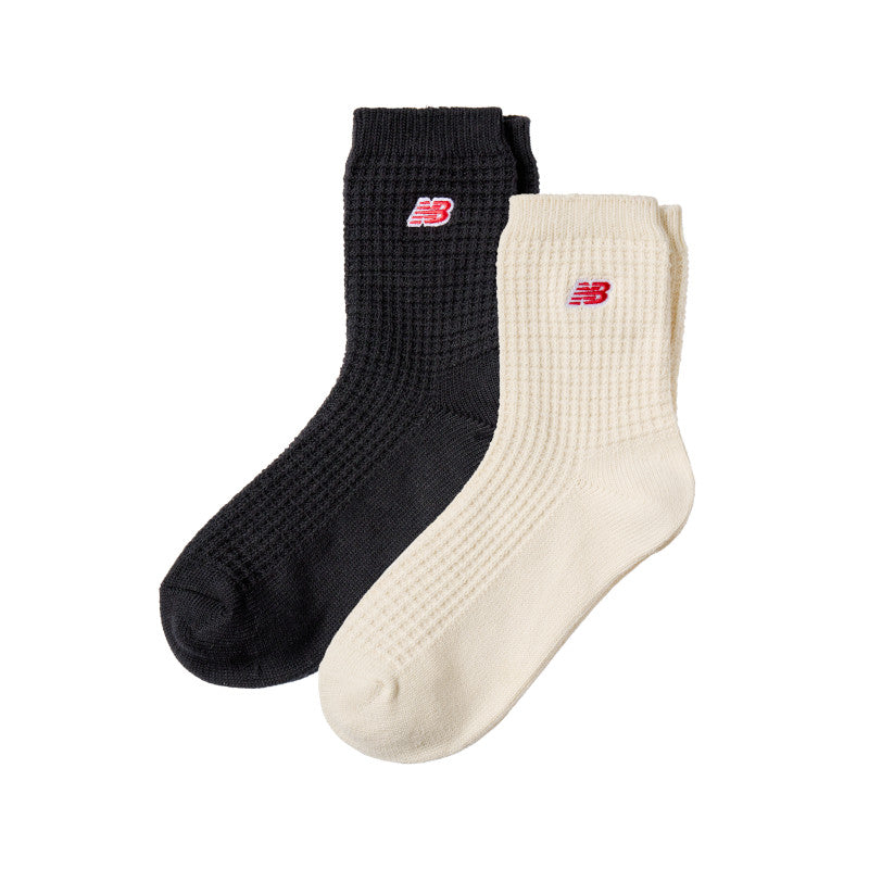 Waffle Knit Ankle Socks 2 Pack