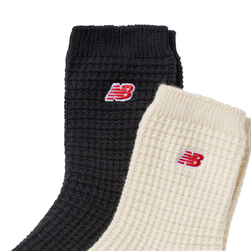 Waffle Knit Ankle Socks 2 Pack