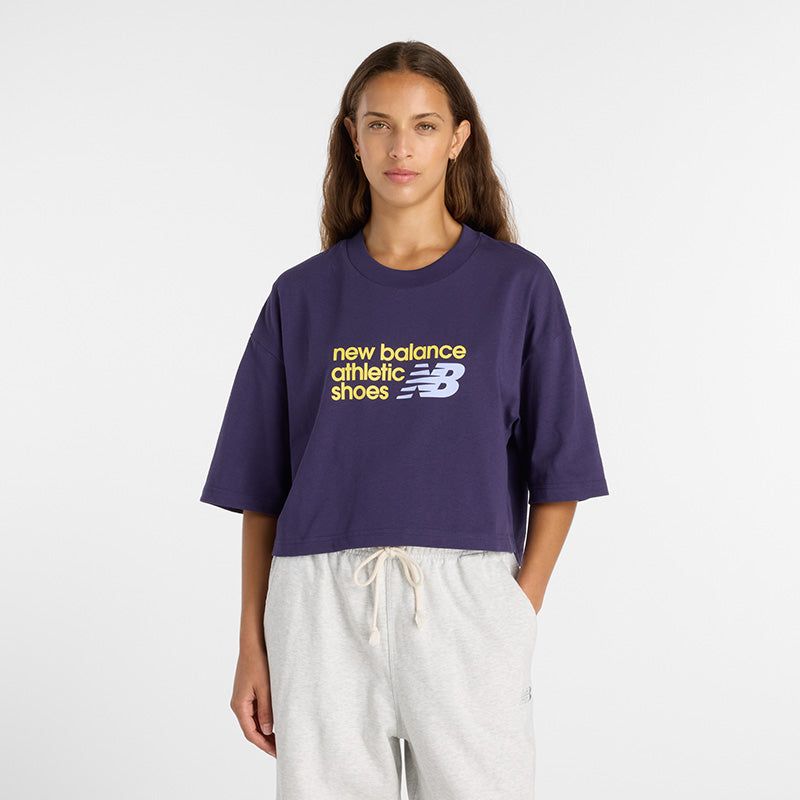 Athletics Premium Chest Logo Cropped T-Shirt